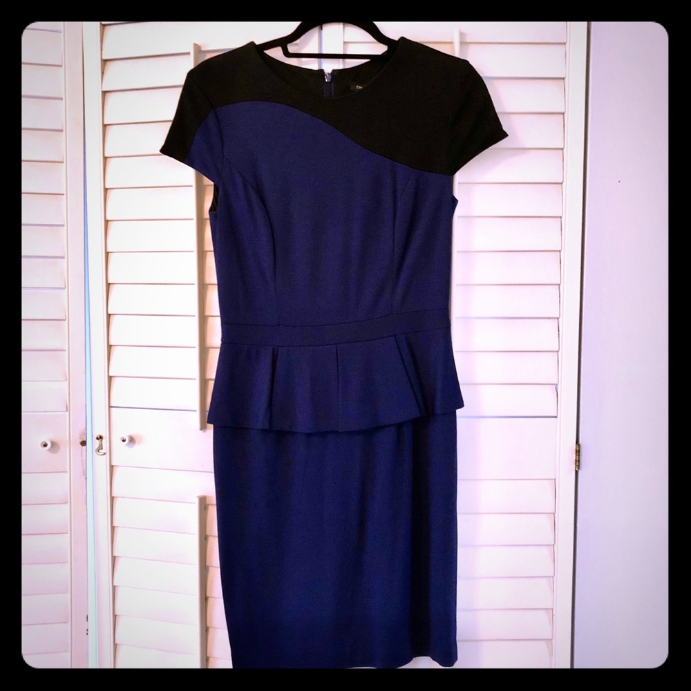 Cynthia Steffe | Peplum color block dress